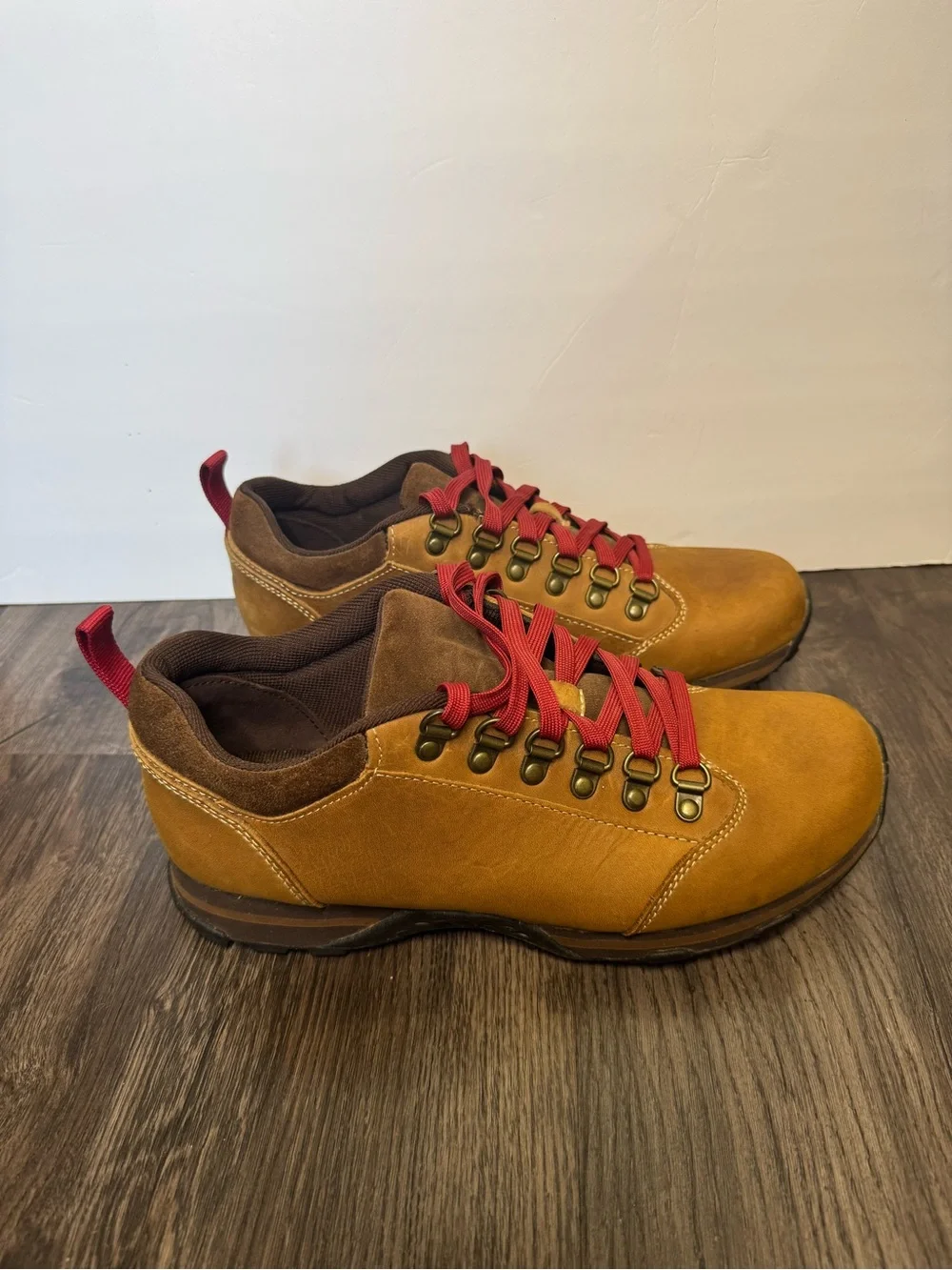 L.L.Bean Men’s Leather Hiking Trail Shoes Brown Low Lace Up Outdoor Boots Sz 9 M